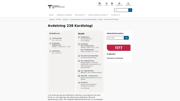 Avdelning 237 kardiologi, Mölndal