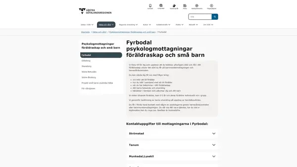 Vänersborg psykologmottagning föräldraskap och små barn