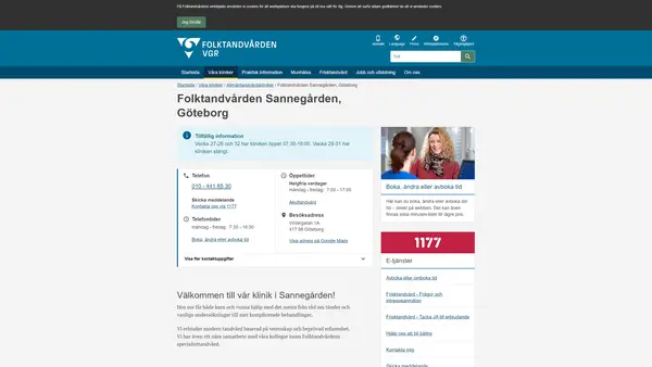 Folktandvården Sannegården Göteborg, Göteborg