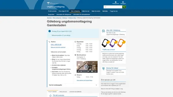 Göteborg ungdomsmottagning Gamlestaden, Göteborg