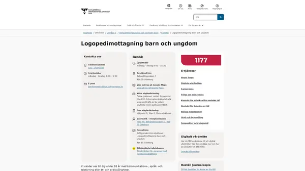 Logopedimottagning Kungshöjd, Göteborg
