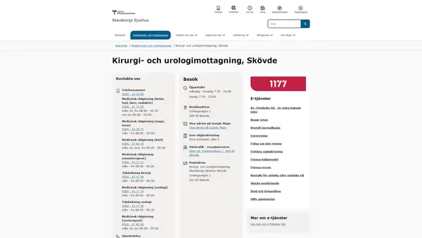 Kirurgi SkaS Skövde - Rådgivning - mag-tarmpatienter