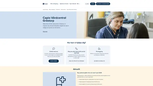 Fotvård Capio vårdcentral Grästorp, Grästorp logotyp