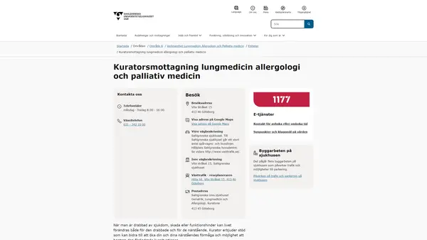 Kuratorsmottagning 1 Sahlgrenska, Göteborg