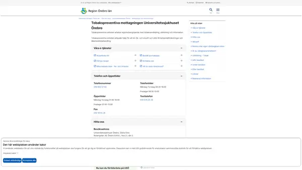 Tobaks- och nikotinpreventiva mottagningen USÖ, Örebro