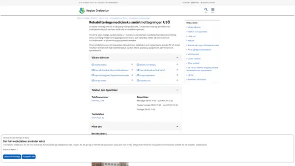 Rehabiliteringsmedicin smärtteam Universitetssjukhuset Örebro, Örebro
