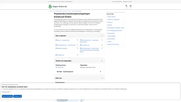 Psykiatrisk fysioterapimottagning, Örebro