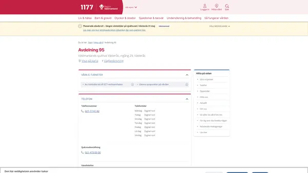 Avdelning 95, Vuxenpsykiatri Västmanland