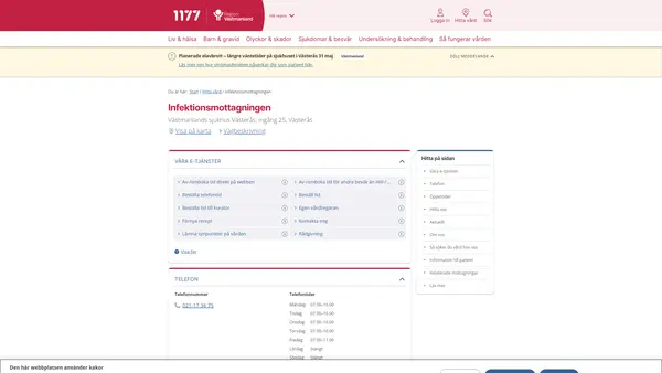 Infektionsmottagningen, Västerås