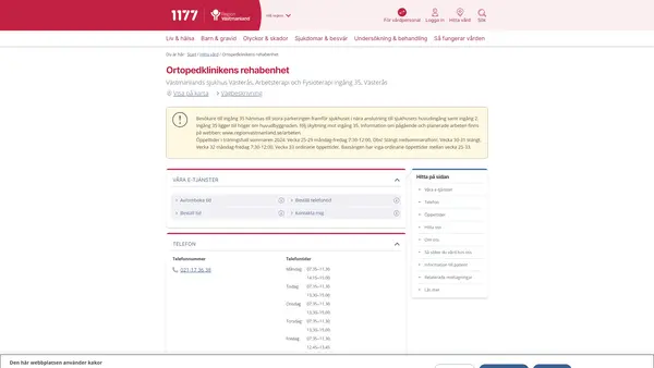 Ortopedklinikens rehabenhet, Västerås