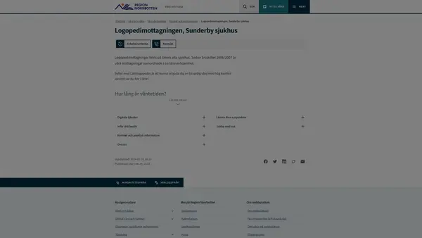 Logopedimottagningen Sunderby sjukhus